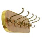 Vintage Rockabilly Kapstok Fifties Design Houtfineer Goud thumbnail 13