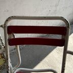 Suite Of 4 Vintage 1970 Metal And Wooden Seating Garden Armchairs thumbnail 8