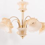Murano Glass ‘flower’ Chandelier, 1960’s Italy thumbnail 4