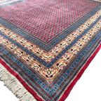 Handgeknoopt Perzisch Sarough Mir Vloerkleed 245X295Cm - Vintage Tapijt - Rood Beige Blauw- Reliving thumbnail 3