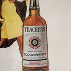 Schotse Whisky Teacher’S Dienblad, Merchandise Item Jaren 70. Metaal Vierkant Blad Met Afgestudee thumbnail 4