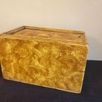 Oud Hollands Kistje Met Schuifdeksel Tekenkist Gehout thumbnail 11