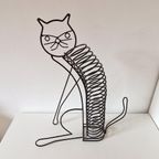 Vintage Rek Kat Cd Rek Metalen Pocket Rekje Boekenrekje Dvd thumbnail 2