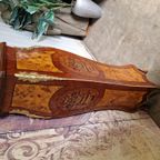 Klassieke Zuil, Plantentafel, Piedestal, Wortelfineer En Marmeren Blad En Missing Versieringen Afm. 30x30cm En 126cm Hoog. thumbnail 3