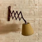 Vintage Houten Wandlamp /Schaarlamp Met Kapje 'Aro Leuchten' thumbnail 3