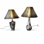 Alexander Kalifano / Modern Impressionist Art Vase Lamps / Circa 1980s thumbnail 20