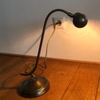 Leuke Vintage Metalen Bureaulamp Metaal Messing  Kleur thumbnail 5