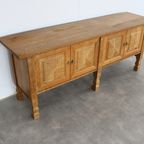 Brutalist Dressoir | Sideboard | Eiken | Jaren 60 | Deens thumbnail 10