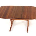 dyrlund Ovalen 1x Verlengbare Teak Eettafel Deens Vintage Massief Teak thumbnail 3