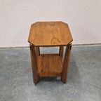 Amsterdamse School Artdeco Bijzettafel Plantentafel Zuil thumbnail 12