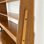 Zweedse Vintage Teak Fineren Boekenkast thumbnail 9