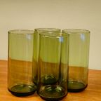 Vintage Karaf Waterkan Waterglazen Glazen Lime Groen Green Glazen thumbnail 14