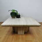 Vintage Mid Century Travertin Salontafel Koffietafel thumbnail 2