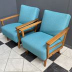 Set Of 2 Blue Vintage Relax Chairs 1960S thumbnail 14