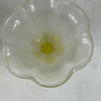 Set Of 6 Frosted Glass Ice Cream / Desert / Sundae Coupes - Floral Decor Made By Kig Indonesia - thumbnail 5