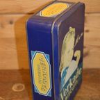 Donkerblauw Verkade Koekblik Met Meisje Met De Strik – Nostalgisch Design thumbnail 4