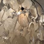Capiz Schelpen Hanglamp Vintage Chrome Frame thumbnail 7