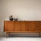 Vintage Houten Dressoir / Sideboard Met 3 Deurtjes En 4 Lades thumbnail 8