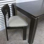 Set Van 6 Brutalist Stoelen En Uitschuifbare Eettafel thumbnail 9