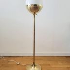 Messing Vloerlamp En Opaline Glas Van Vereinigte Werkstätten thumbnail 3