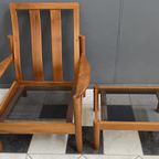 High Back Relax Chair With Hocker 1960S By Tarm Stole Denmark thumbnail 14