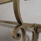 Messing Art Deco Wandkapstok, 136 Cm Breed thumbnail 16