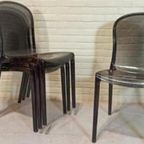 Set Van 4 Vintage Plexiglass Stoelen Eetkamerstoelen thumbnail 9