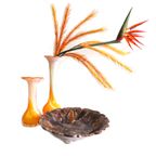 Soliflore Één Bloemsvaas In Opaline Glas Oranje/Wit Klein, Italie Jaren '70 thumbnail 3
