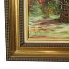 Stilleven Bloemen Vintage Schilderij Op Doek R. De Gryse thumbnail 10