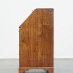 Antieke, Grote Engelse Eikenhouten Secretaire Eind 18e/begin 19e Eeuw Met Een Getrapt Interieur E thumbnail 7