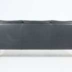 Danish Design Black Leather Sofa From Mogens Hansen thumbnail 7