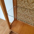 Antieke Vintage Houten Vitrinekast Wandkast Servieskast Kast thumbnail 5