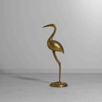 Mid-century Messing Kraanvogel Sculptuur Vintage, 1970s thumbnail 8