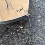 Vintage Space Age Marmeren Salontafel Met Chroom thumbnail 6