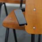 Set Van 6 Vintage Jaren ’60 Dutch Design Marko School/kantine/eetkamerstoelen Met Armleuningen thumbnail 15
