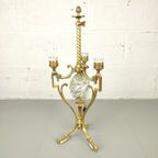 Verguld Bronzen Tafellamp Met Glazen Ei thumbnail 2