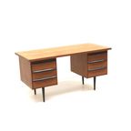 Vintage Bureau Met Zes Lades Op Elegante Poten thumbnail 7
