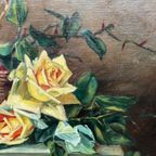 Charles De Naeyer (1877-1911). Stilleven Met Rozen. thumbnail 5
