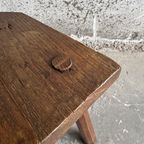 Houten Brutalist Krukje thumbnail 5