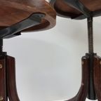 Set Van 2 Industriele Vintage Draaikrukken In Thonet Stijl, Begin 1900 thumbnail 7