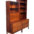 Vintage Wandmeubel Boekenkast Palissander Jaren 70 Design thumbnail 9