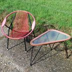 Spaghetti Lounge Chair Met Tafel Jaren '60 thumbnail 8