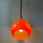 Mid Century Oranje 'Bug Eye' Massive Hanglamp / Space Age Light Fixture Door Luigi Colani thumbnail 4