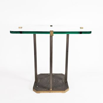Peter Ghyczy Voor Ghyczy - Model T18 - Brutalist - Messing - Glas - Bijzettafel - Holland - 1970'