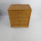 Midcenturymodern Rattan Rotan Bamboo Ladekast thumbnail 2