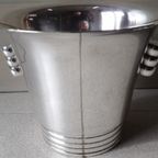 Verzilverde Art Deco Ijsemmer. thumbnail 7