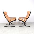 Ingmar Relling Leren Siesta Fauteuils, 1970s thumbnail 3