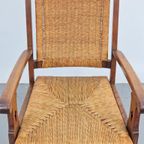 Vintage Arts & Craft Fauteuil Biezen Eiken Japandi ‘20 Stoel thumbnail 5