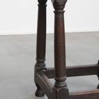 Charmante, Grote Antieke Engelse Bijzettafel/ Stool Met Een Prachtig Patina thumbnail 7