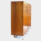 Grote Vintage 5-deurs Teak Kledingkast Italiaanse Stijl Jaren 60 thumbnail 5